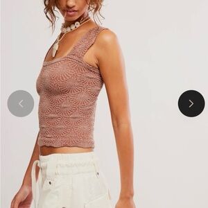 Chic Textured Brown Crop Top